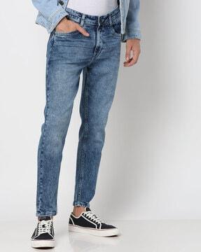 skinny fit ankle-length jeans