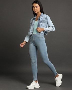 skinny fit ankle-length jeans