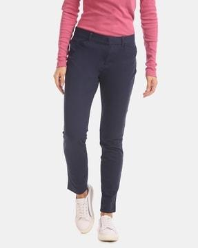 skinny fit bi-stretch ankle-length pants