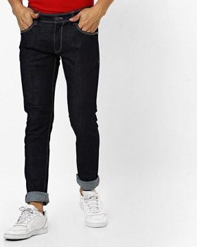 skinny fit cotton jeans