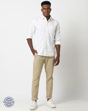 skinny fit flat-front chinos with gapflex