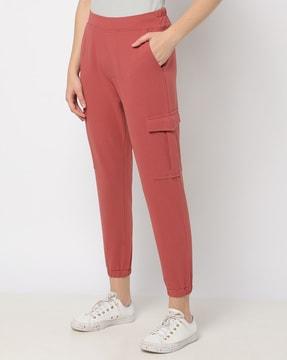 skinny fit flat-front jogger pants