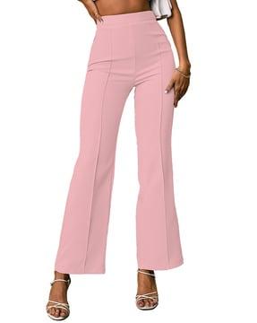 skinny fit flat-front trousers