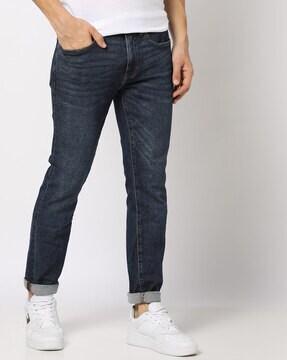 skinny fit jeans with whiskers