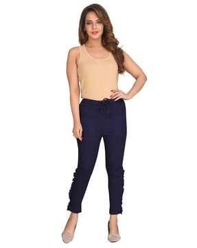 skinny fit jeggings with drawstring waist