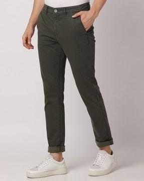 skinny fit mid-rise chinos