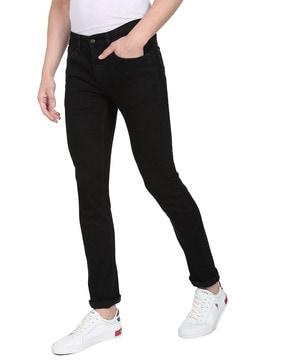 skinny fit mid-rise jeans