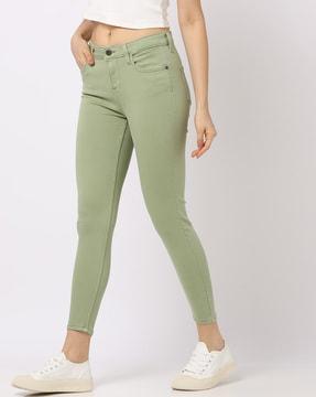 skinny fit mid-rise jeans