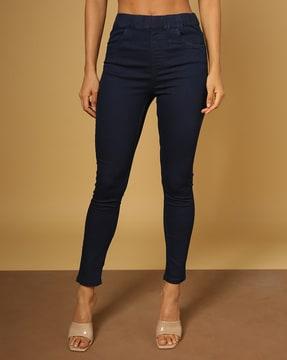 skinny fit mid-rise jeggings
