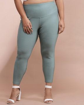 skinny fit pants with elasticated waist