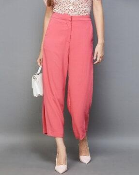 skinny fit pants with elasticated waist