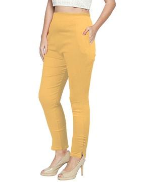 skinny fit pants with elasticated waist