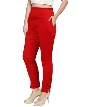 skinny fit pants with insert pockets