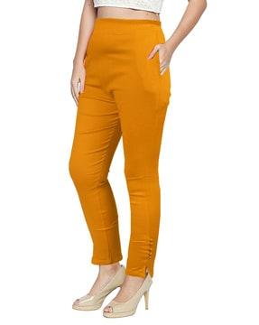 skinny fit pants with insert pockets