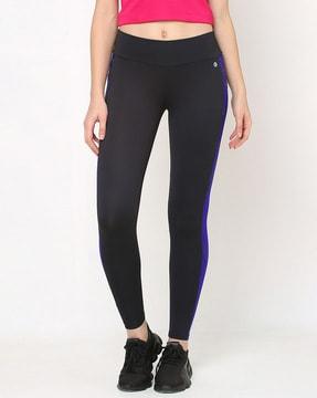 skinny fit pants with side taping