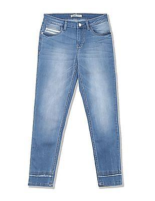 skinny fit stone wash jeans