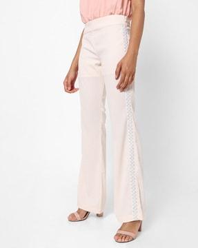 skinny fit trousers with embellished taping