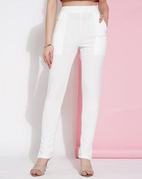 skinny fit trousers with insert pockets