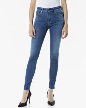 skinny high waist rose label dark wash jeans