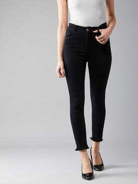 skinny jeans with frayed hems