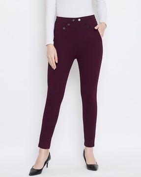 skinny jeggings with elasticated waistband