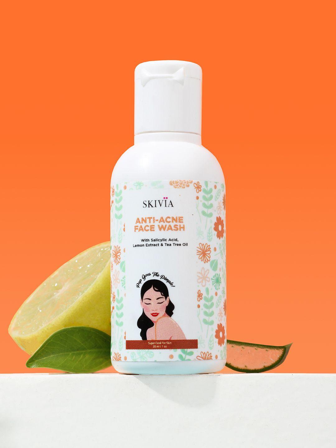 skivia anti-acne face wash with salicylic acid & lemon extract - 30 ml