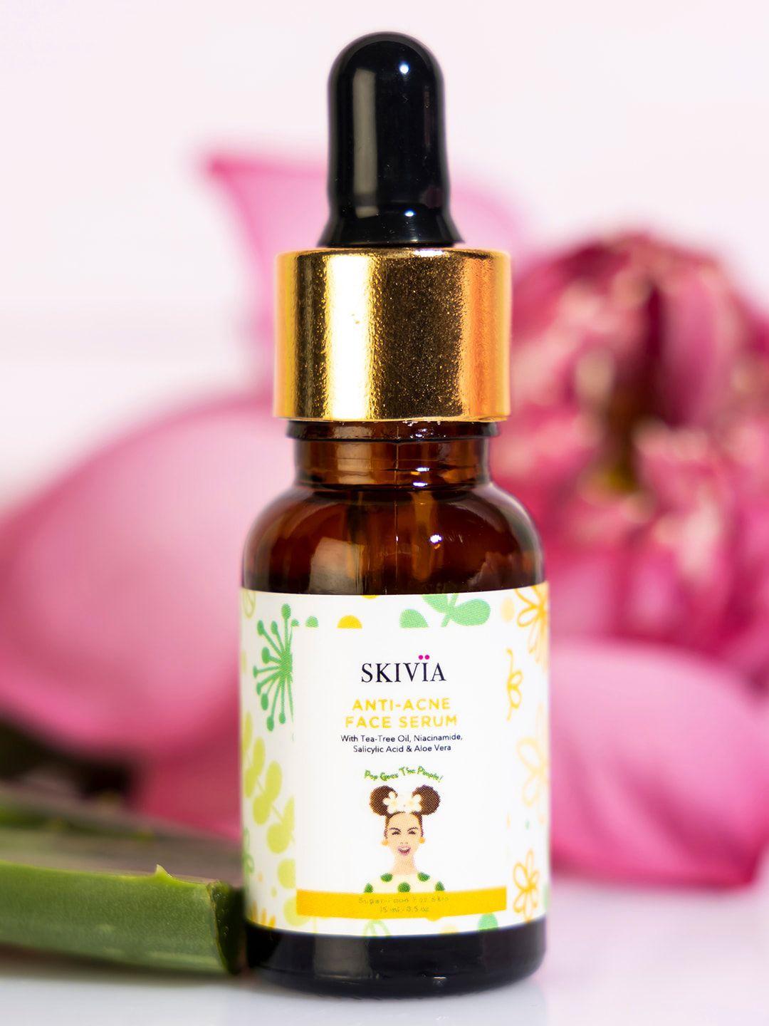 skivia anti-acne mini face serum with niacinamide & tea tree oil - 15 ml