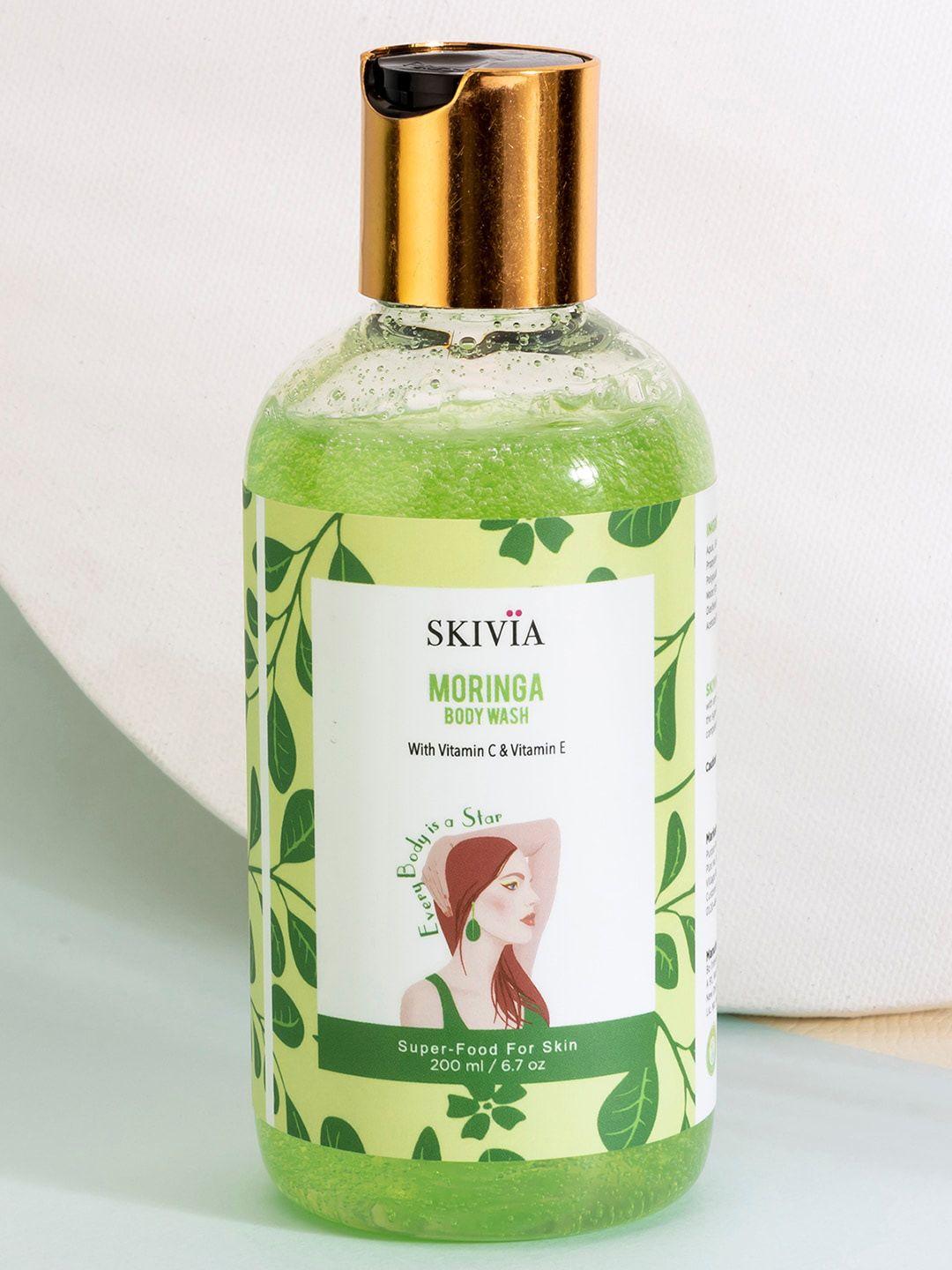 skivia moringa body wash with vitamin c & e - 200 ml