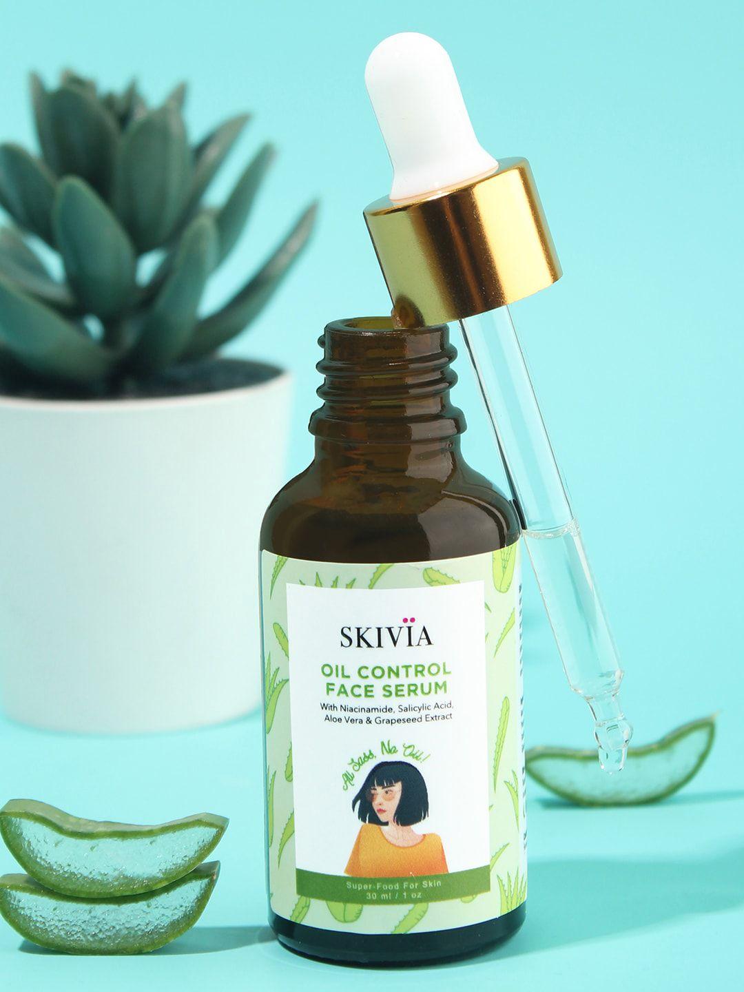 skivia oil control face serum with niacinamide & grapeseed extract - 30 ml