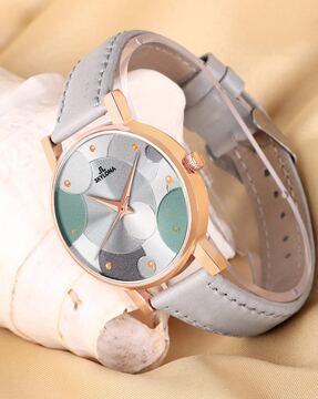 skl1126 analogue watch with leather strap