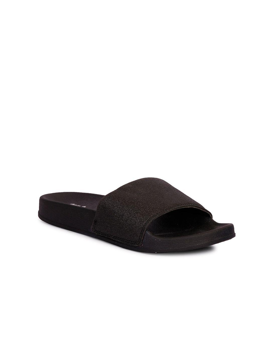 skora women black sliders