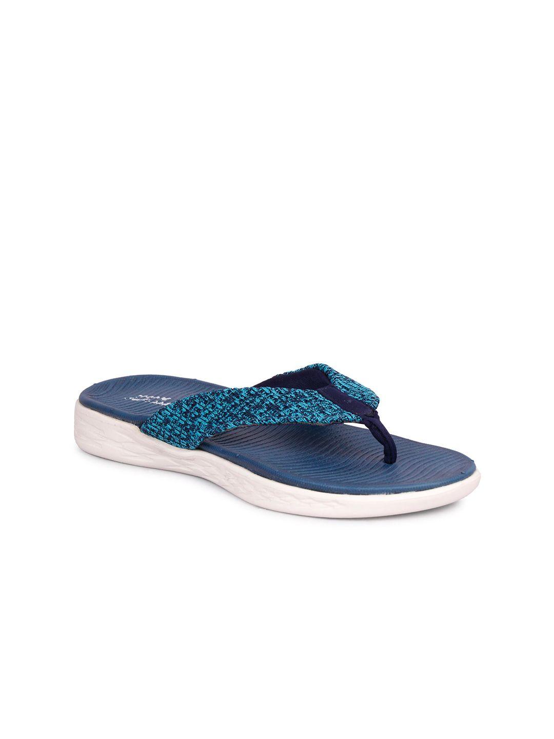 skora women navy blue thong flip-flops