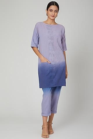 sky blue cotton linen dress for girls