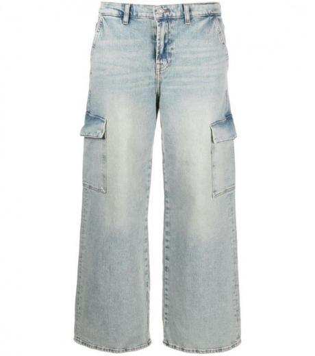 sky blue cargo denim jeans