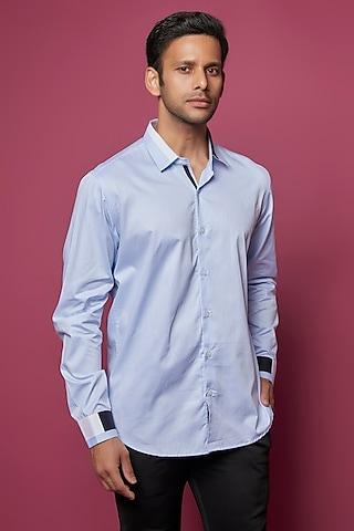 sky blue cotton shirt