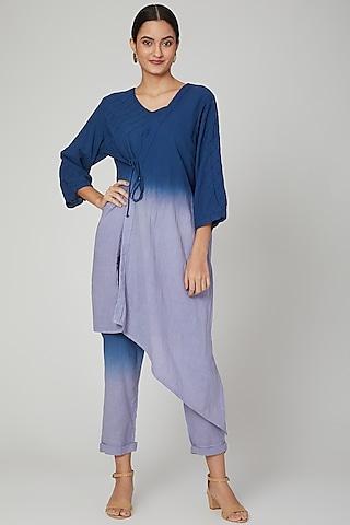 sky blue ombre tunic with pants