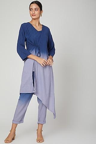 sky blue ombre tunic with pants