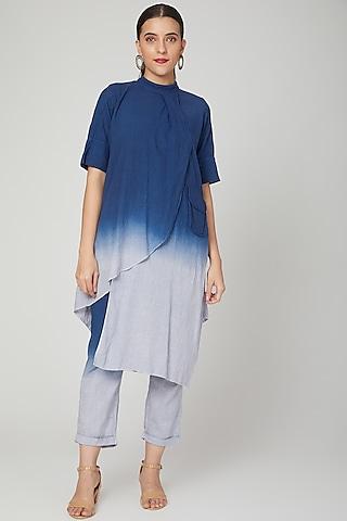 sky blue ombre tunic