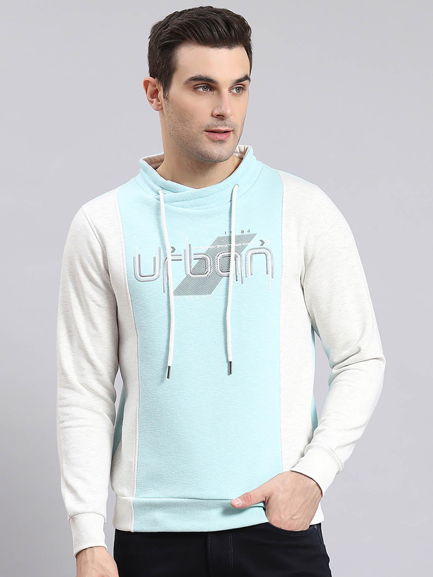 sky blue printed sweatshirt