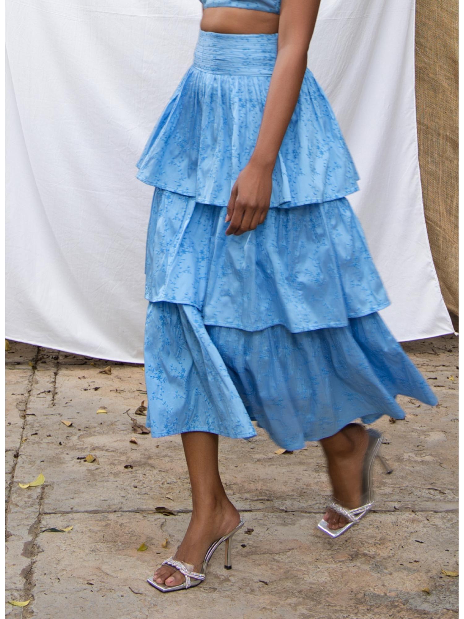 sky blue sicilia skirt