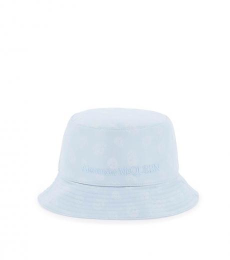 sky blue skull bucket hat