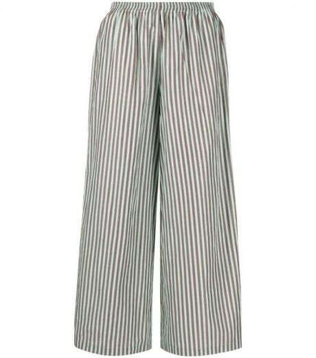 sky blue striped taffetas palazzo pants