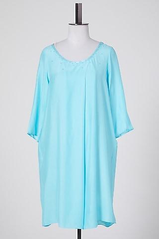 sky blue tunic in cotton
