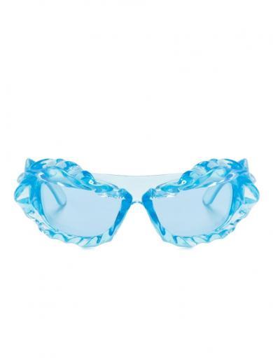 sky blue twisted sunglasses