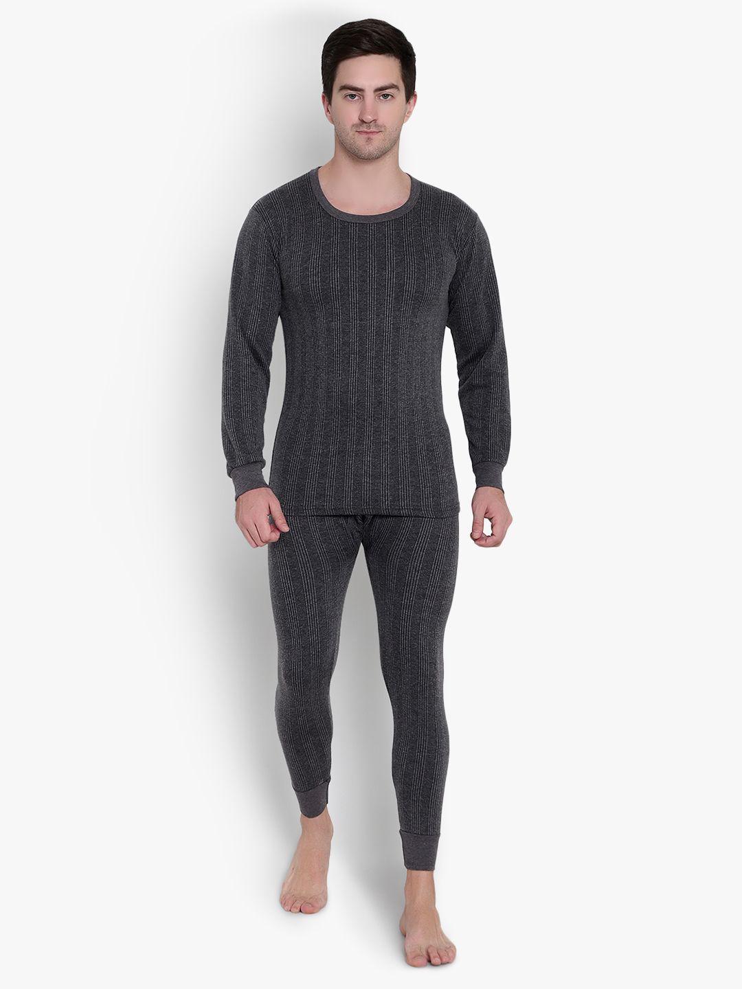 sky heights men ribbed cotton thermal set