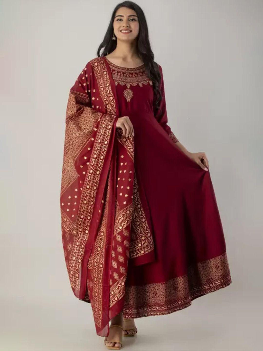 skyasia printed flared a-line ethnic dress