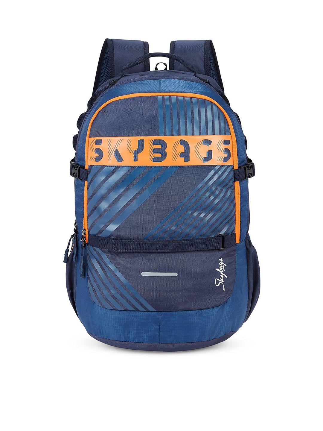skybags brand logo printed non-padded backpack
