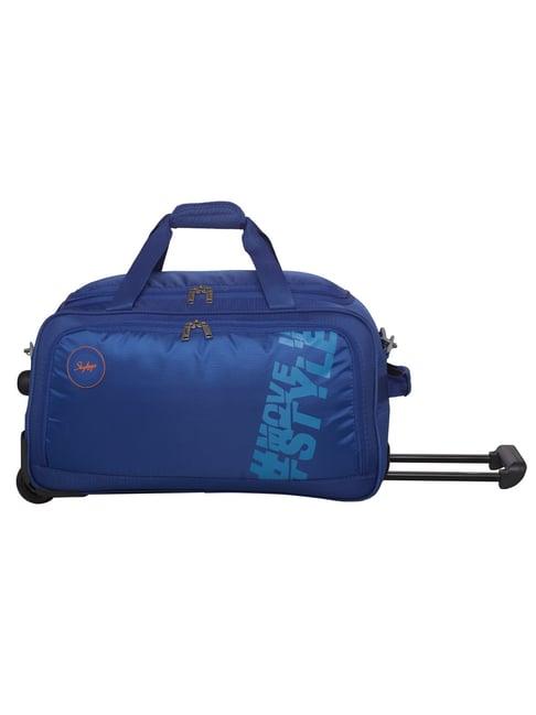 skybags casper royal blue 2 wheel large soft duffle trolley - 57 cm