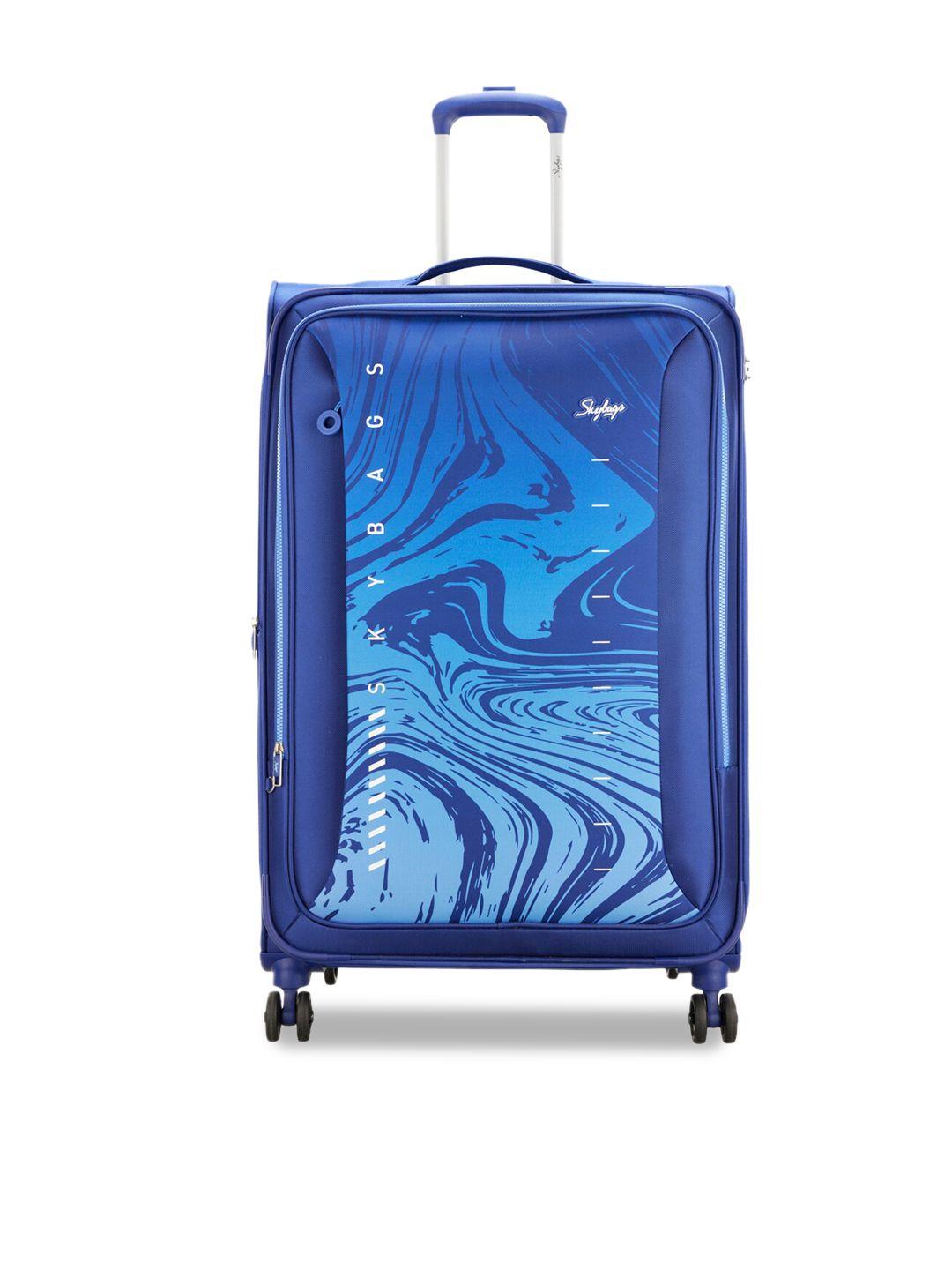 skybags abstract printed hard-sided medium trolley bag- 71 cm