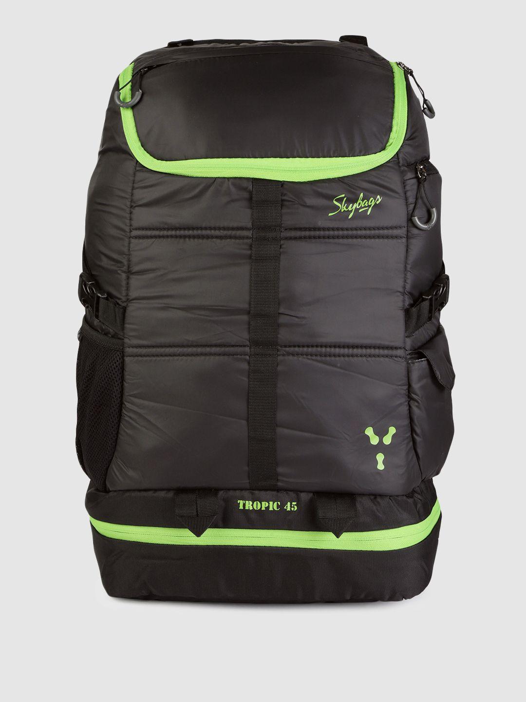 skybags black backpack with compression straps